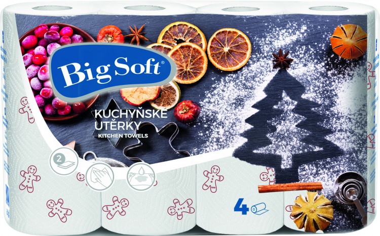 Kuchyň. utěrky 4role 2Vr Big Soft | Papírové a hygienické výrobky - Utěrky a ručníky Kuchyň. utěrky 4role 2Vr Big Soft | Papírové a hygienické výrobky - Utěrky a ručníky